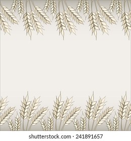 Vector wheat frame. The  wheat frame, flour and bakery products with place for text.