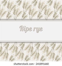 Vector wheat frame. The  wheat frame, flour and bakery products with place for text.