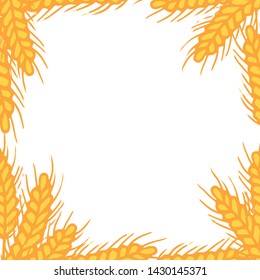 Vector Wheat Frame Vector Isolated On Stock Vector (Royalty Free ...