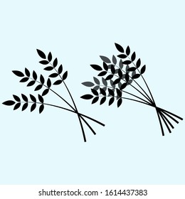 vector wheat grain illustration, food agriculture - healthy nutrition symbol