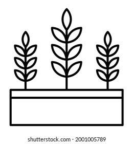 Vector Wheat Outline Icon Design
