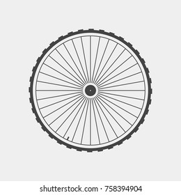 Vector wheel icon. Wheel on white background