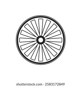 Vector wheel image in white background.