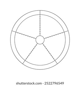 Vector wheel of life analysis diagram infographic. Range of needs from five sectors for daily planner, journal, notebook