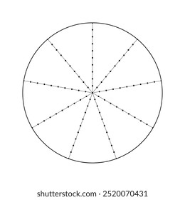 Vector wheel of life balance, range of needs from nine sectors. Round diagram for daily planner, journal, notebook