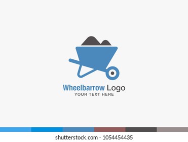 vector wheelbarrow logo