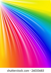 Vector - whimsical folds of rainbow colored satin