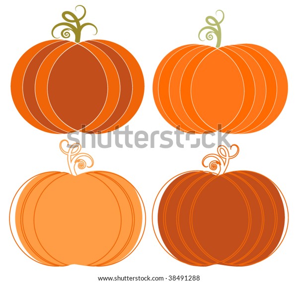 Download Vector Whimsical Pumpkins Set Stock Vector (Royalty Free ...