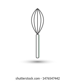 Vector whisk icon. Kitchen tool symbol. For design, web site design, logo, app, UI/UX