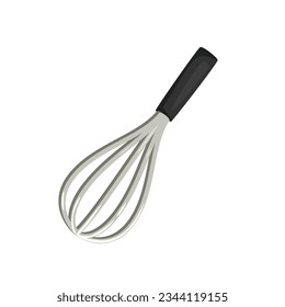 Vector whisk icon kitchen tool black cooking symbol.