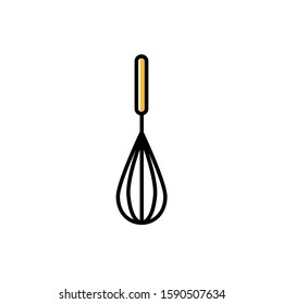 Vector whisk icon mixer. Kitchen beater cooking whisk bakery food blender.