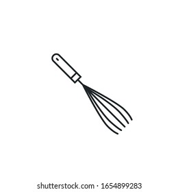 Vector whisk icon mixer. Kitchen beater cooking whisk bakery food blender.