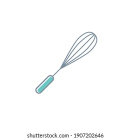 Vector whisk icon mixer. Kitchen beater cooking whisk bakery food blender