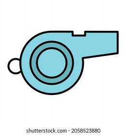 Vector Whistle Filled Outline Icon Design
