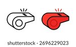 Vector Whistle Flat Illustration on White Background