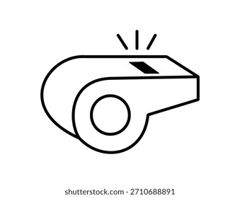 Vector Whistle Flat Illustration on White Background	