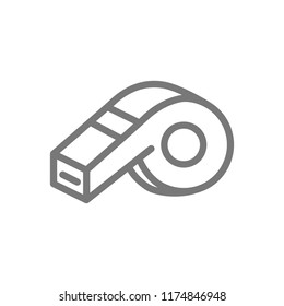 Vector whistle line icon. Symbol and sign illustration design. Isolated on white background