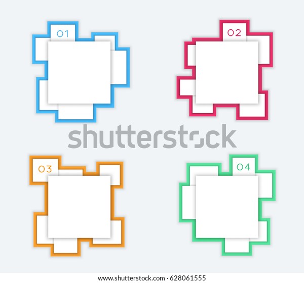 Vector White 3d Text Boxes Numbered: เวกเตอร์สต็อก (ปลอดค่าลิขสิทธิ์ ...