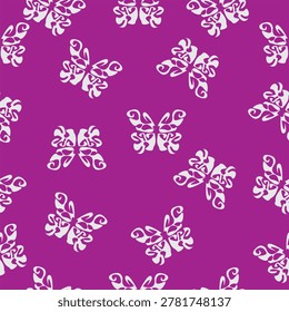 Vector white  abstra ctbutterfly outline seamless repeat pattern design background.purple girly pattern background.