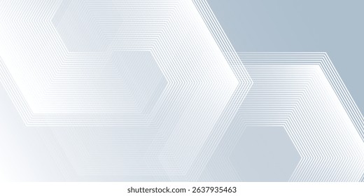 Vector white abstract background with dynamic wavy hexagon texture. suitable for wallpaper abstract simple