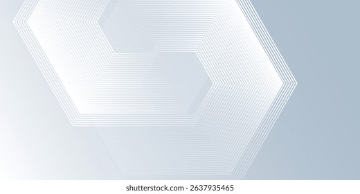 Vector white abstract background with dynamic wavy hexagon texture. suitable for wallpaper abstract