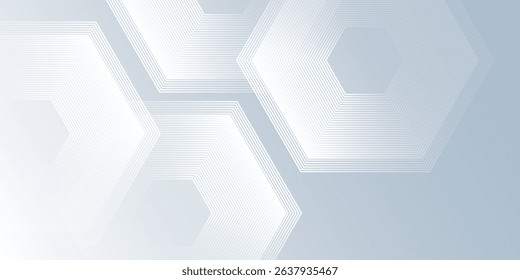 Vector white abstract background with dynamic wavy hexagon texture. suitable for wallpaper abstract simple design