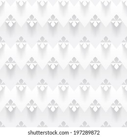 vector white abstract relief geometric transparent seamless pattern texture background