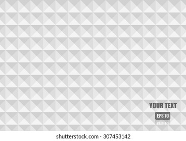 Vector : White abstract triangle and square background