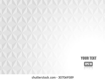 Vector : White abstract triangle texture background