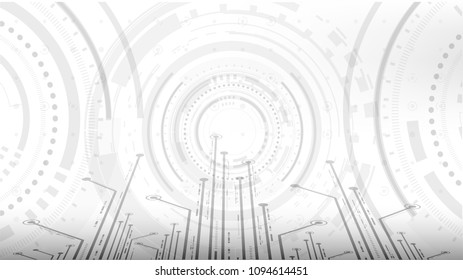 vector white background abstract technology communication data Science