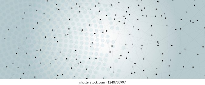 Vector white background abstract technology communication data science and geometric graphic design.