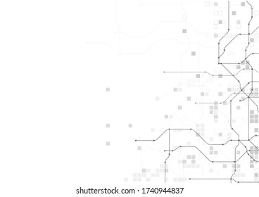 vector white background abstract technology communication data Science