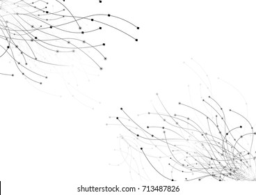 vector white background abstract technology communication data Science