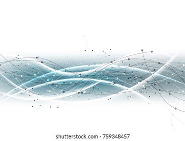 vector white background abstract technology communication data Science