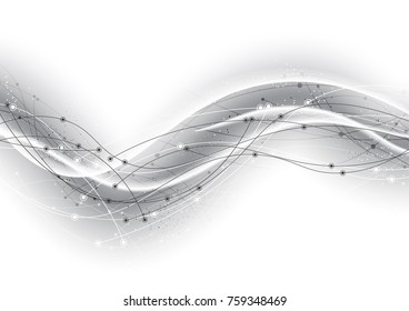 vector white background abstract technology communication data Science