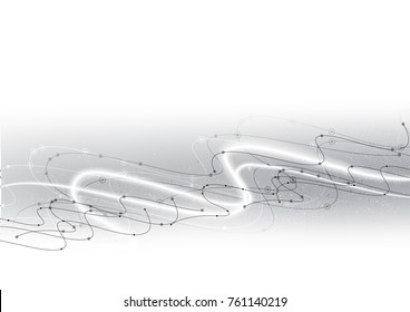 vector white background abstract technology communication data Science