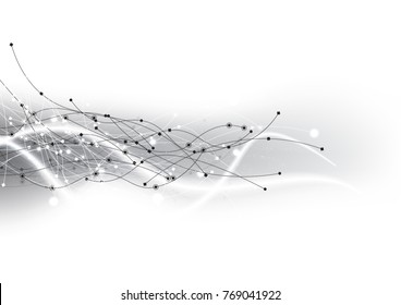 vector white background abstract technology communication data Science