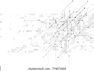 vector white background abstract technology communication data Science