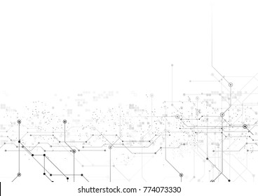 vector white background abstract technology communication data Science