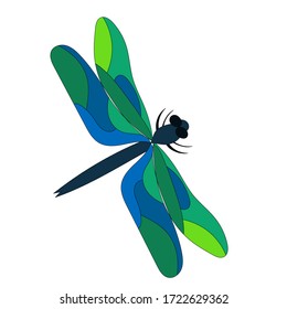 Colorful Dragonfly Vector Illustration Stock Vector (Royalty Free ...