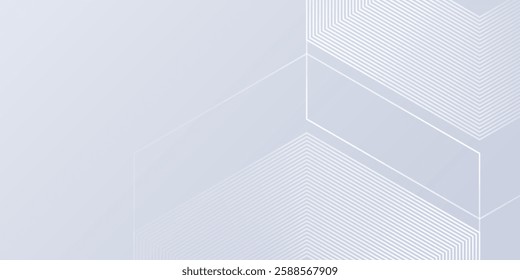 Vector white background with gradient color and artistic dynamic hexagon design modern