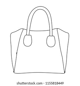 vector, white background, outline, simple sketch bag ladies