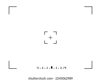Vector white background. Viewfinder vector template frame for camera.