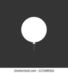 vector white Balloon icon on gray background