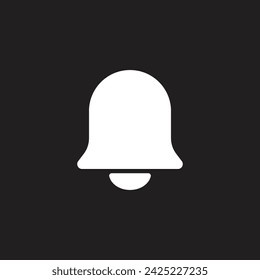 ilustración vectorial de icono de campana blanca