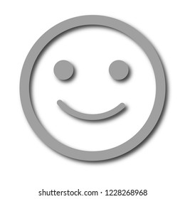 vector white bent sticker with smiling face