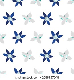 Vector white big Origami paper Flowers background pattern