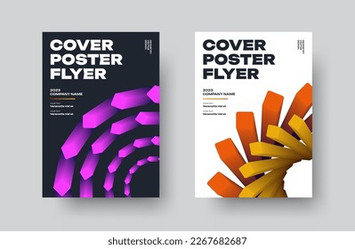Vector blanco, volante negro con violeta, líneas de gradiente naranja, marco geométrico 3d. Plantilla de portada con diseño creativo. Póster EPS10 con ilustración para promoción de negocios, publicidad.