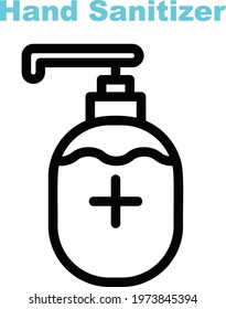 Vector, white and black hand sanitizer