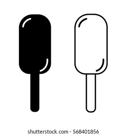 Vector of white and black ice creams.